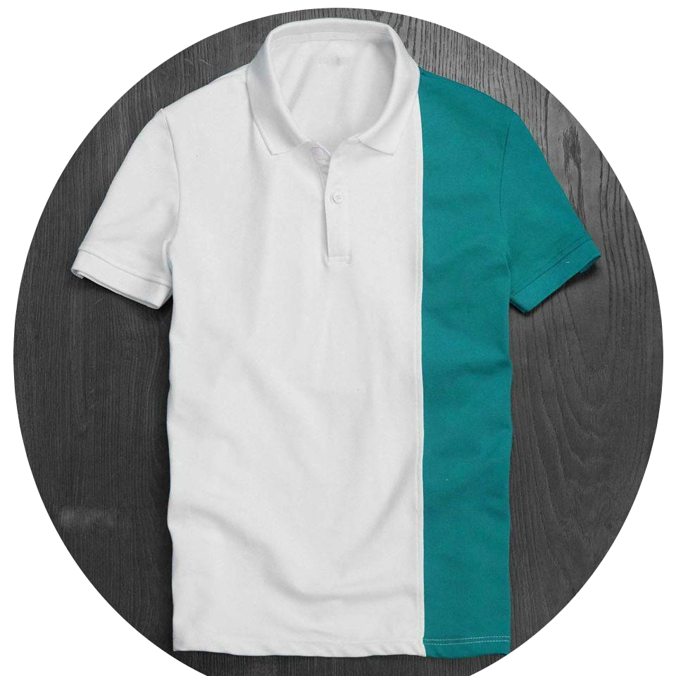ÁO THUN NAM CÓ CỔ PHỐI 2 MÀU CỰC HOT-( PONIVALAZA SHOP)