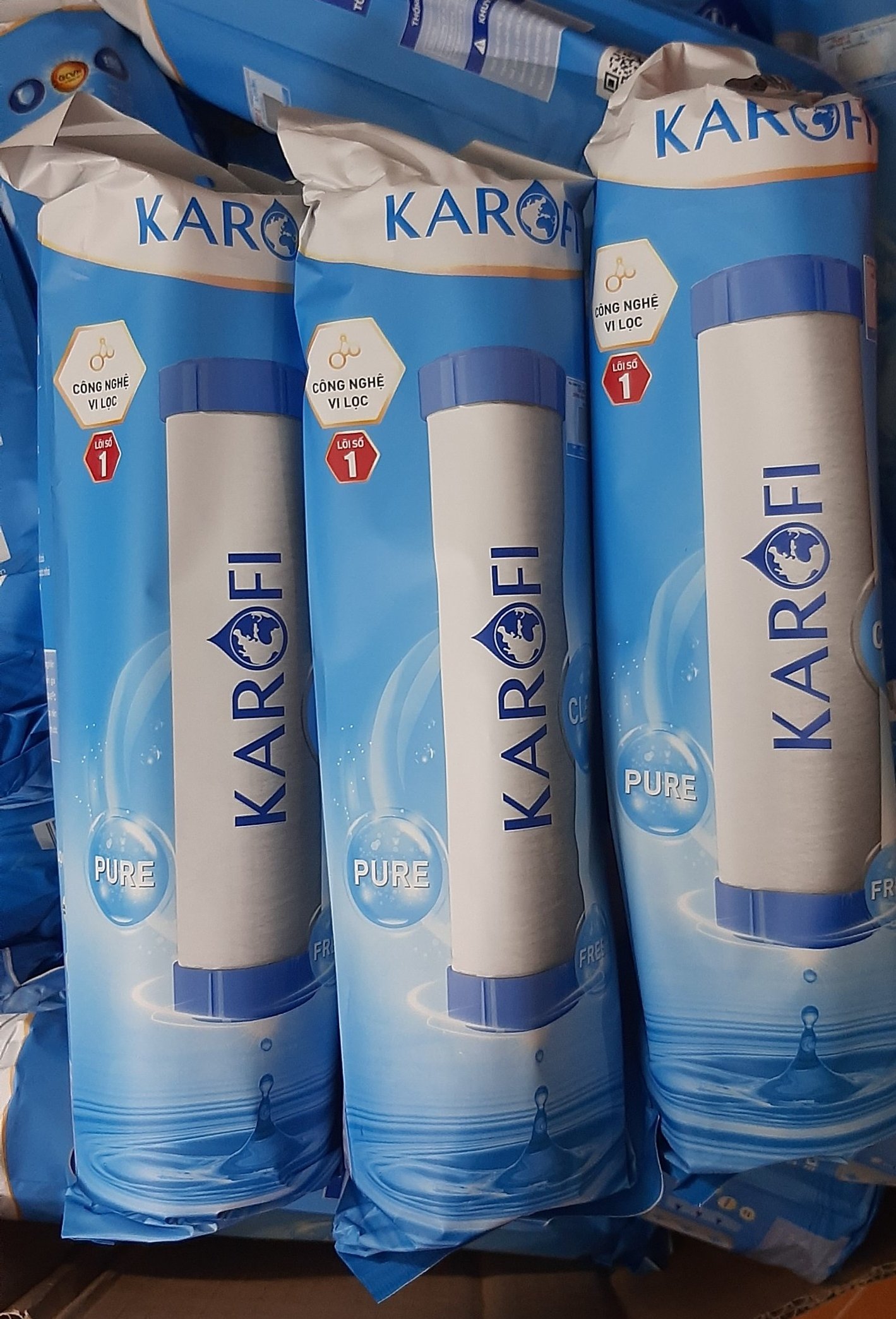 [HCM]Bộ 3 lõi lọc nước karofi số 123 dùng cho model N-e118 N-e119/A N-e119/U lõi số 2 ocb gac nhỏ