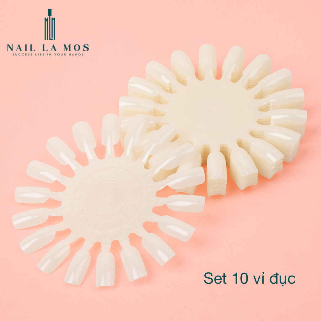 Móng mẫu tập vẽ vỉ tròn răng cưa (1 bịch 10 vỉ 180 móng)