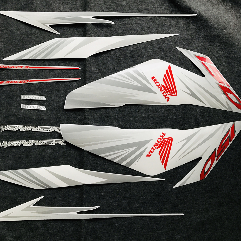 Trọn Bộ tem dán dàn áo xe máy, tem 3 lớp dán xe WINNER 150 (màu trắng)