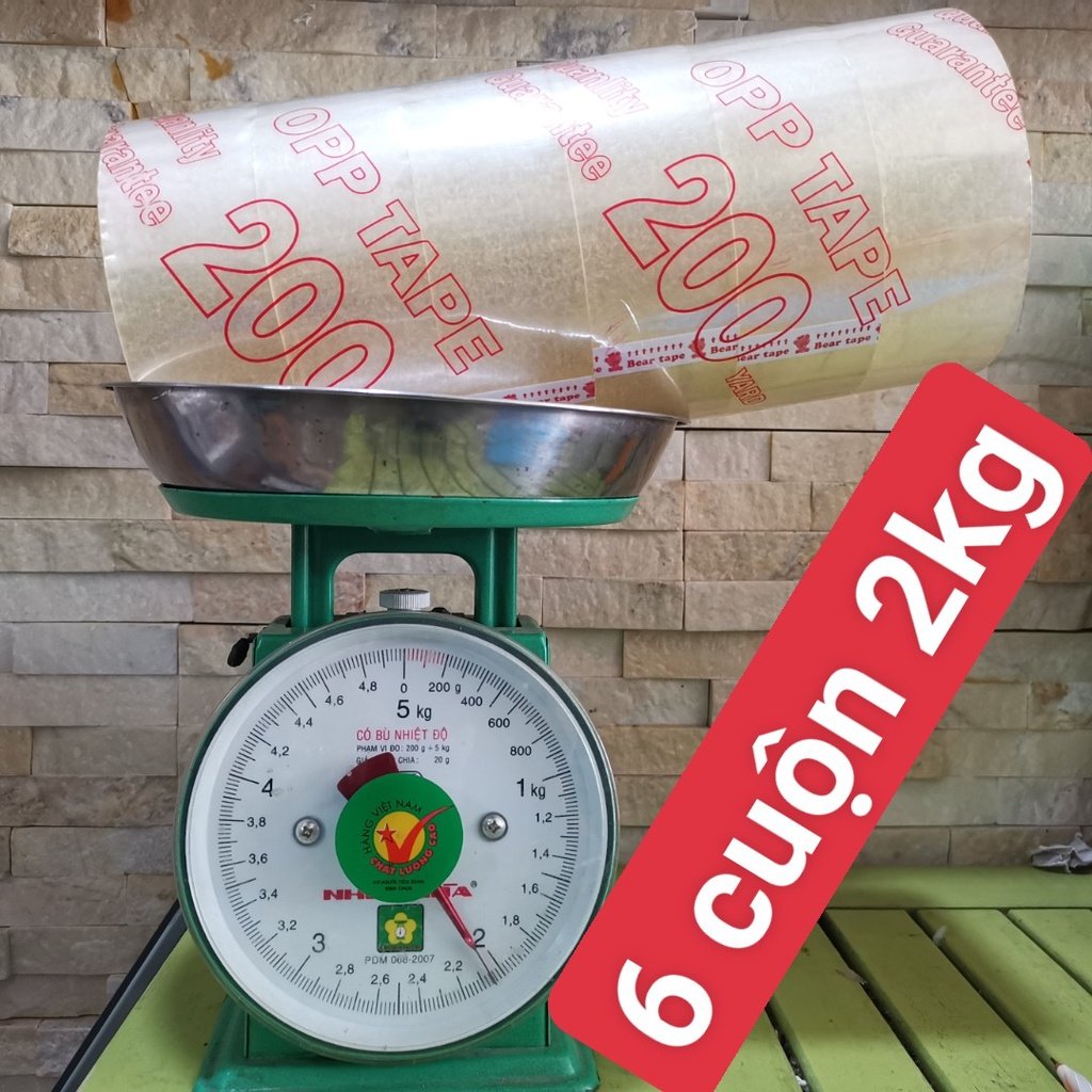 Băng keo, băng dính trong /đục 200yard ( 2kg/cây 6 cuộn)
