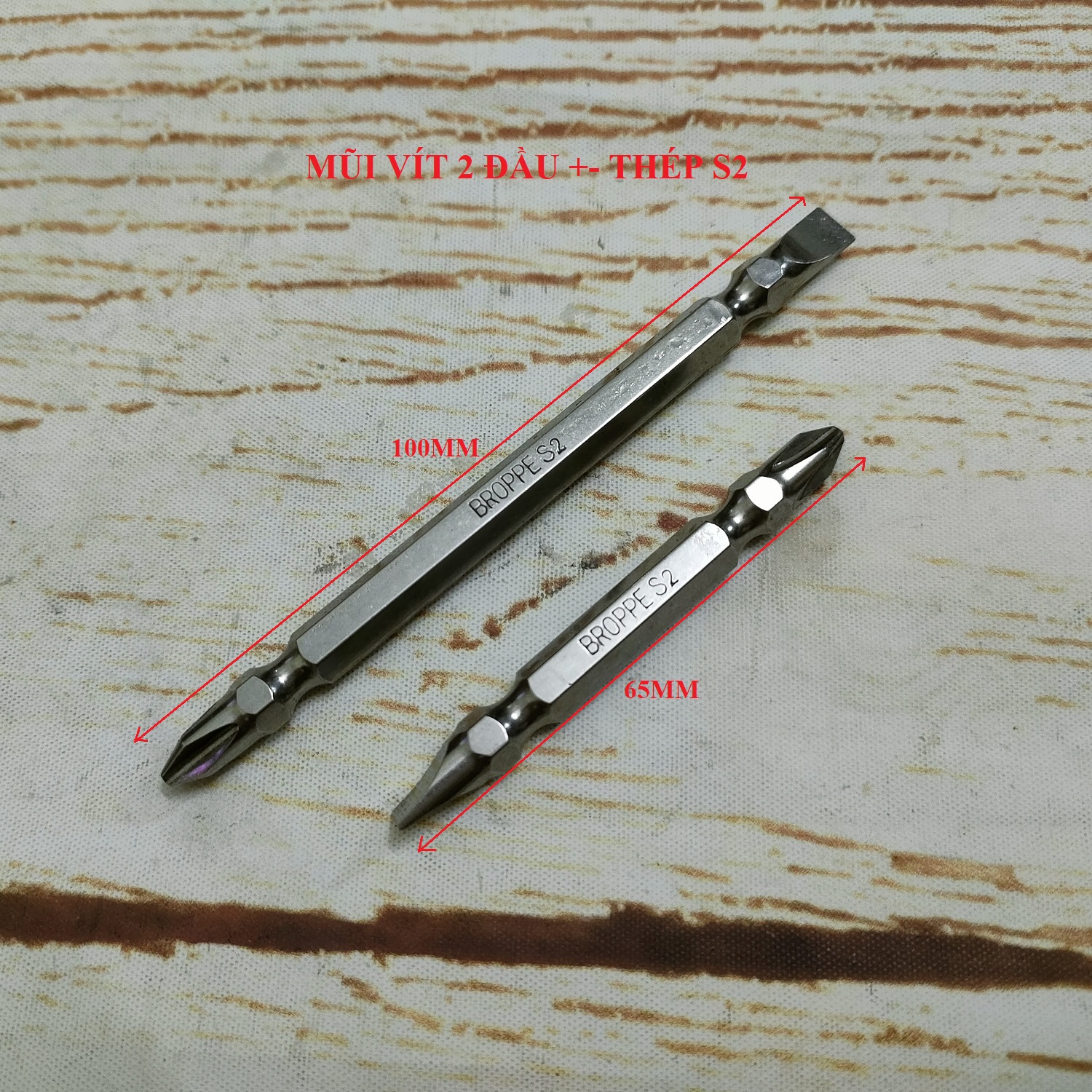 Sv mũi tô vít 2 đầu 4 cạnh - 2 cạnh +-