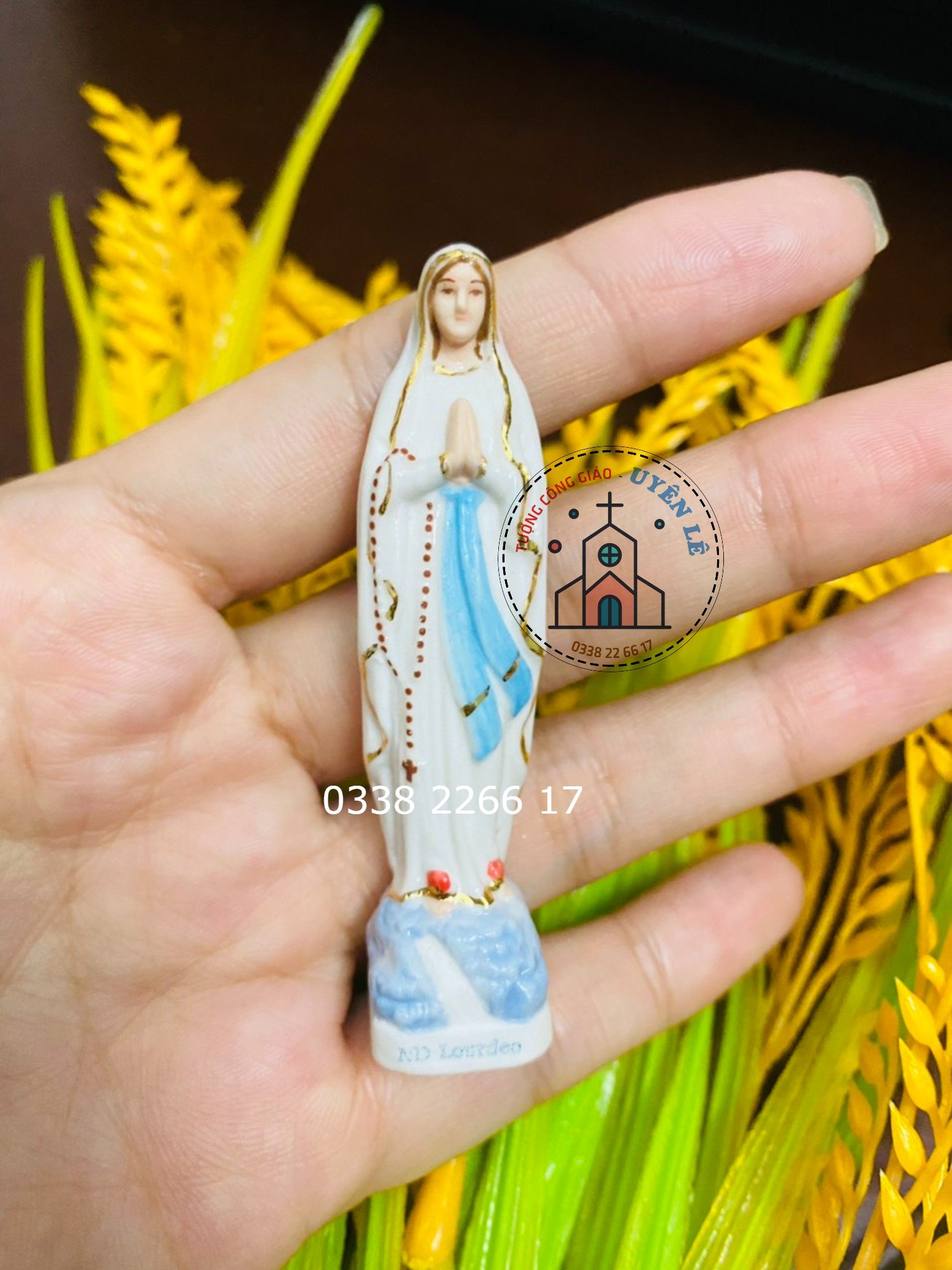 Tượng công giáo Tượng Mẹ lộ đức 7cm
