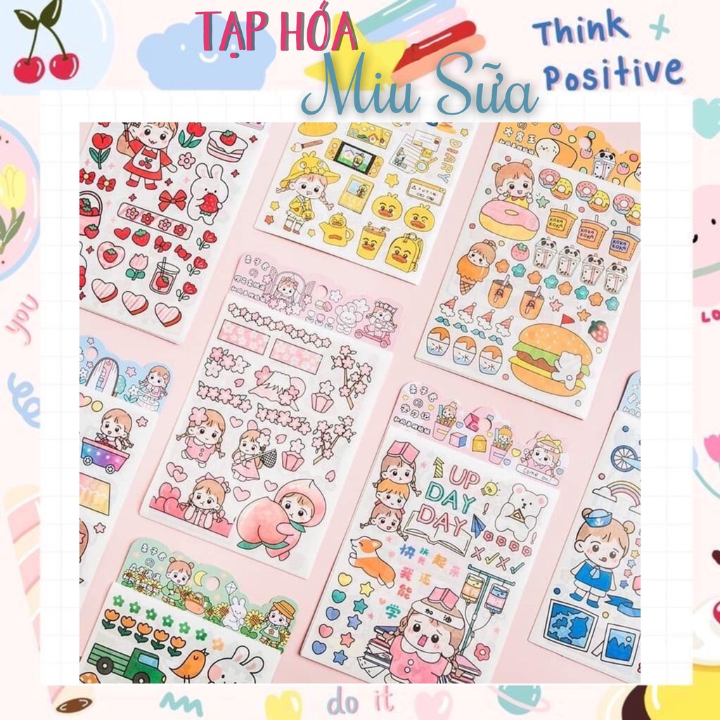 Set 4 tấm sticker em bé dễ thương - MiuSua