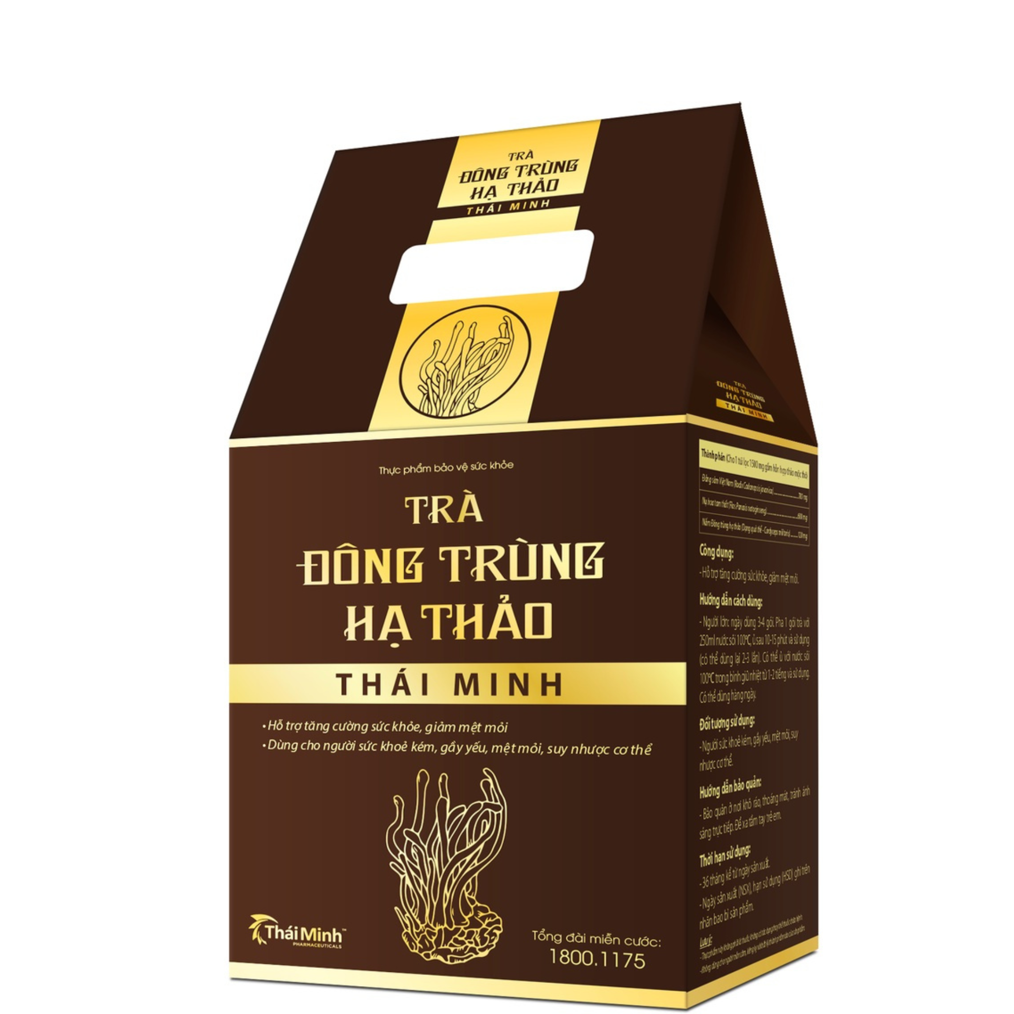 Trà Đông Trùng Hạ Thảo Thái Minh (Hộp 20 gói trà túi lọc)