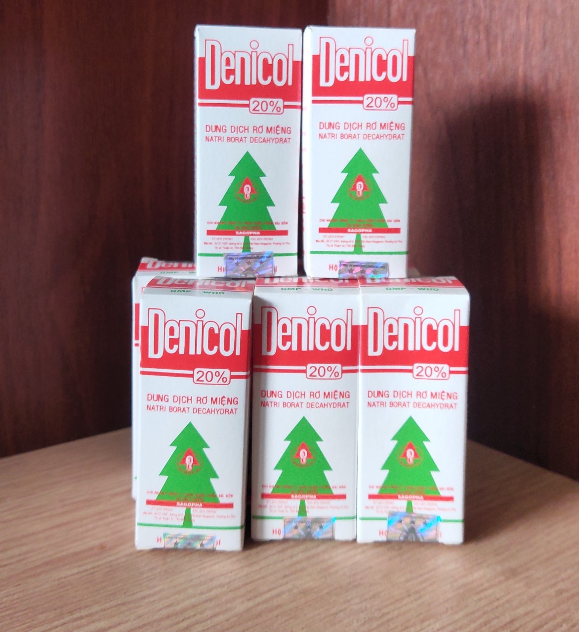 Dung dịch rơ miệng Denicol 20% Natriborat decahydrat