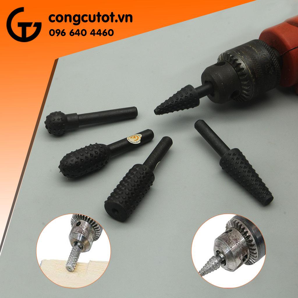 Bộ 5 mũi phay mài cắt gỗ đa năng