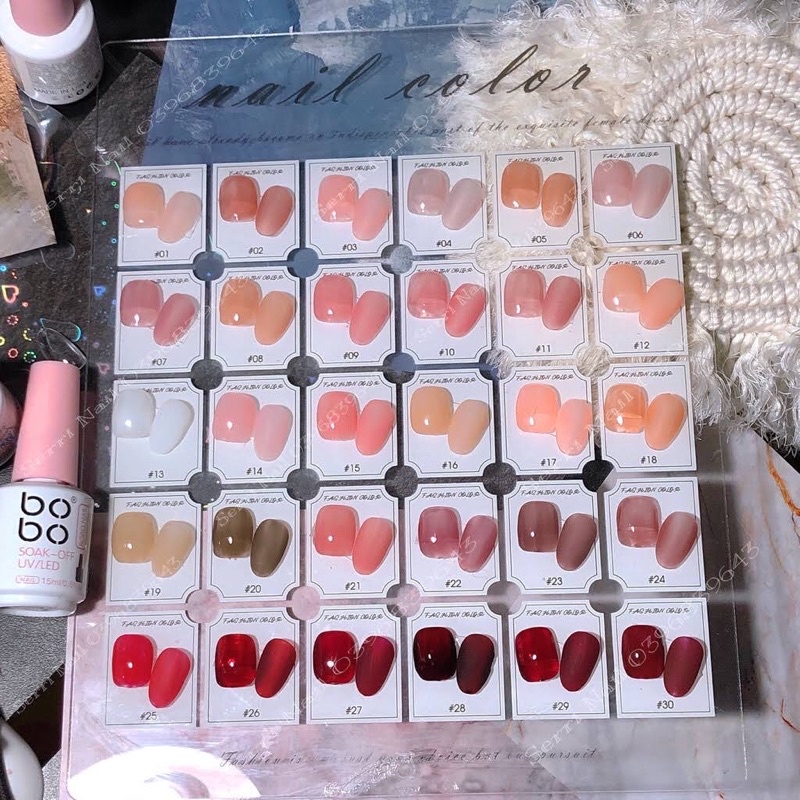 Sơn gel thạch bobo siêu đặc đẹp lẻ màu HOT Nhất