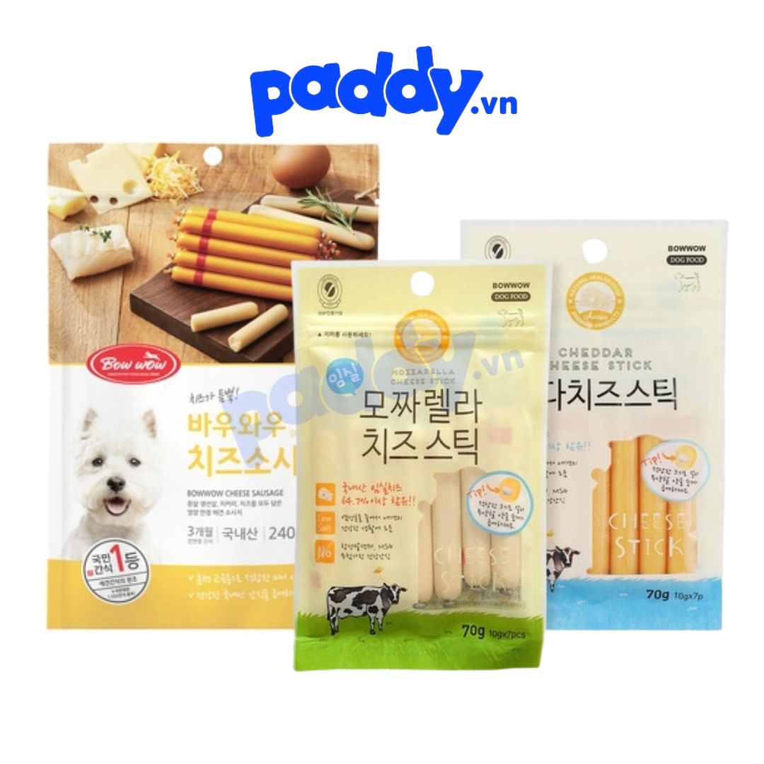 Bánh Thưởng Cho Chó Xúc Xích Phô Mai Bowwow