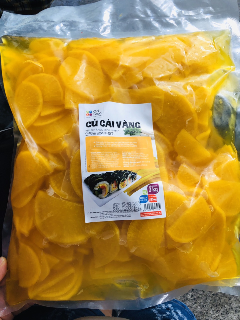 1kg củ cải vàng hàn Quốc cắt sợi