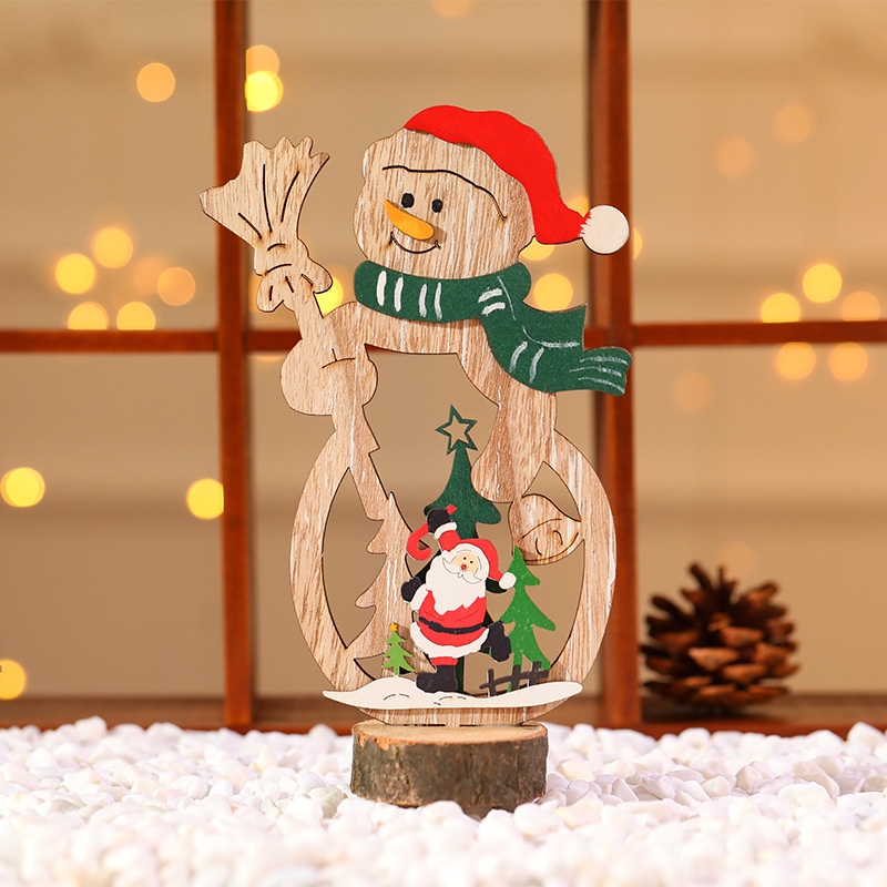 Cây thông để bàn trang trí nhà cửa noel mini bằng gỗ
