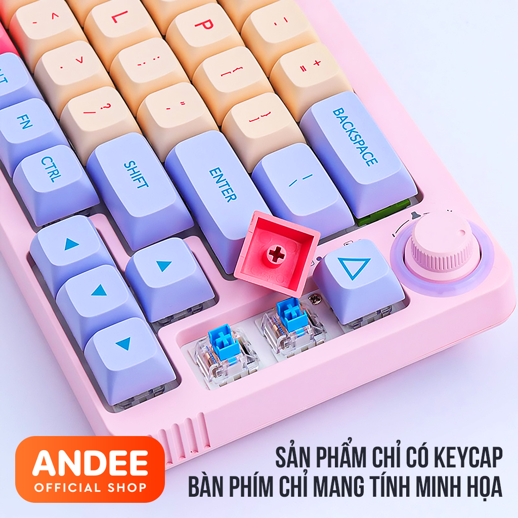 Keycap nút bàn phím XDA Marshmallow/Pixel Wars/Macaroon/Bubble nhiều màu dễ thương cho bàn phím cơ