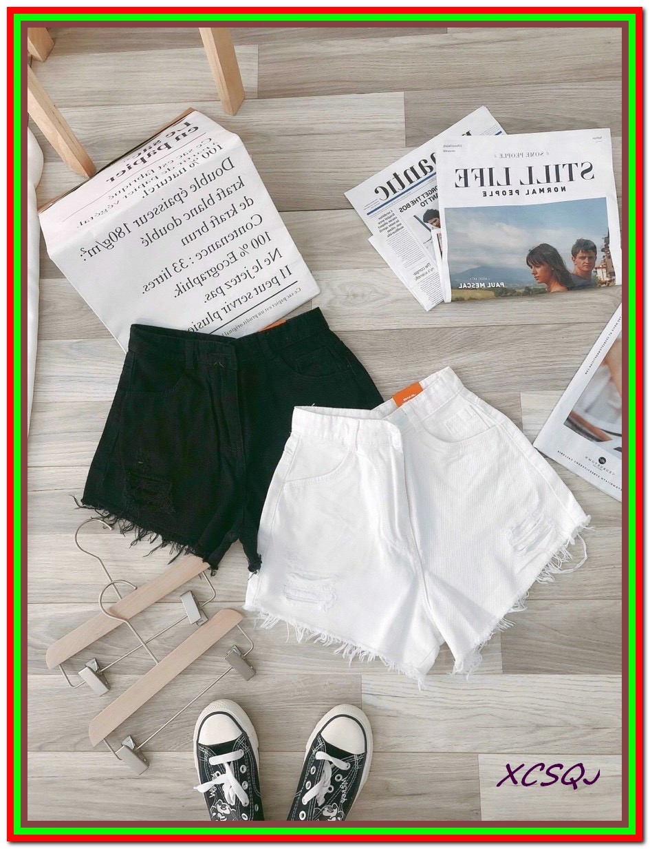 Quần short jean nữ TRƠN VÀ RÁCH TUA LAI tưa siêu đẹp - thời trang 2SRC28