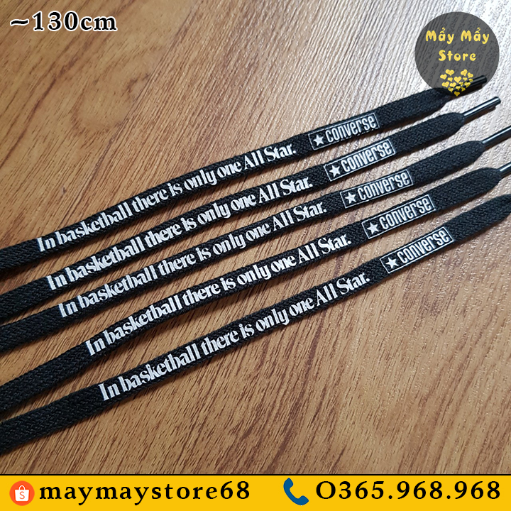 Dây Giày Converse Xịn Màu Đen ~130cm