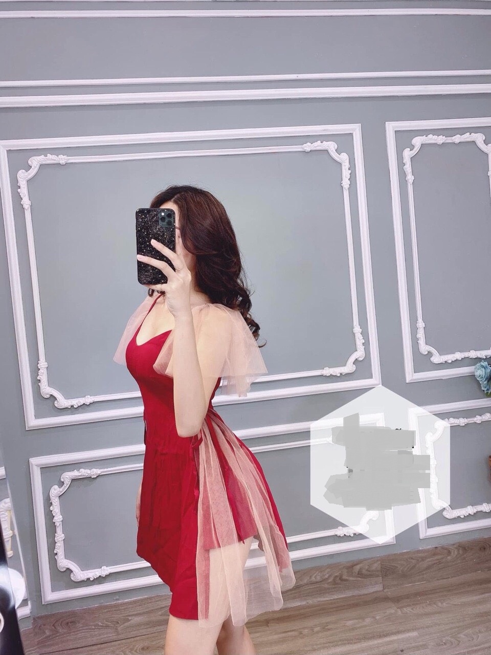 VÁY NỮ DỰ TIỆC 3 MÀU ĐỎ HỒNG ĐEN
