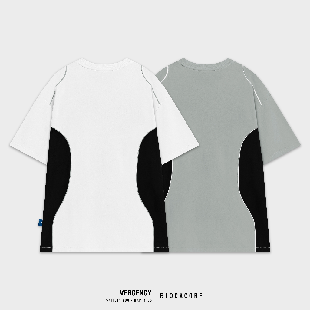 [lazsohot1 -20% đơn 99K] Áo thun Vergency nam nữ 011 BlokeCore/ Gray, white
