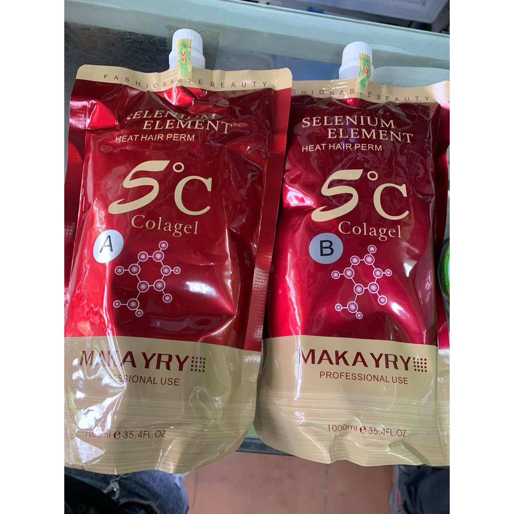Thuốc Ép Duỗi Tóc Thơm 5C Colagen Makayry 1000ml x2