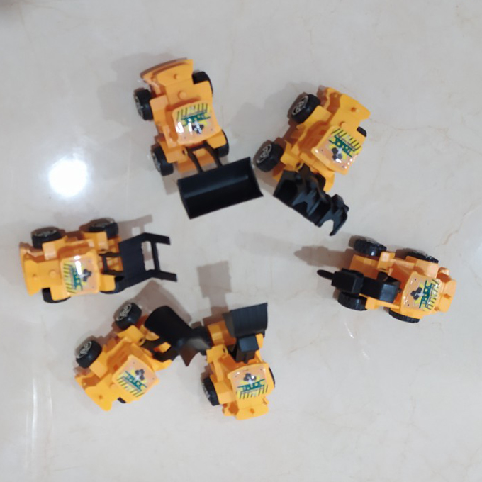 Bộ 6 mô hình Xe múc xe cẩu đồ chơi cho bé