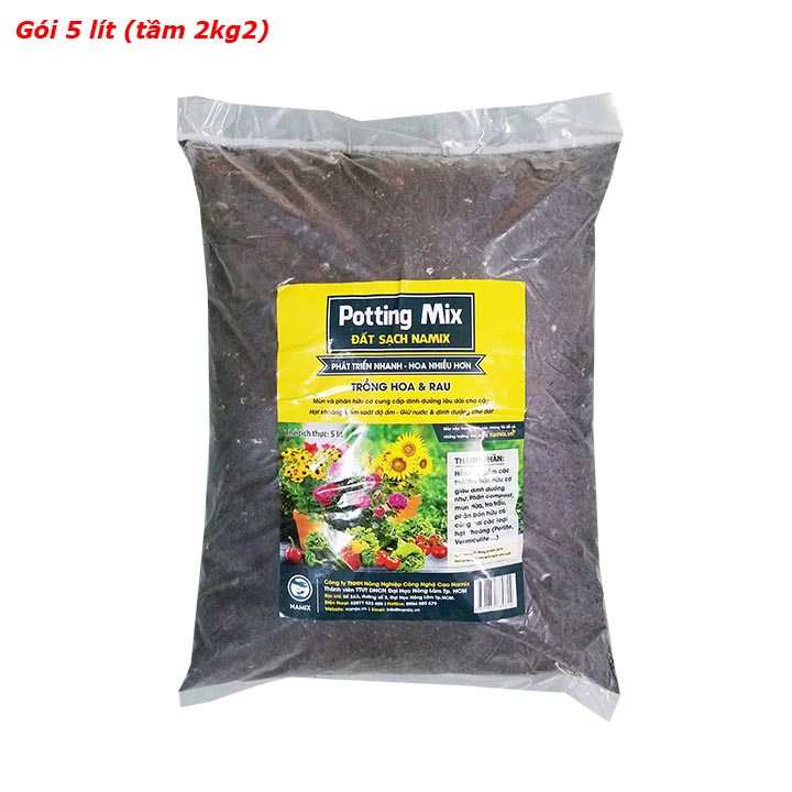 Đất sạch Namix giàu dinh dưỡng 5dm3