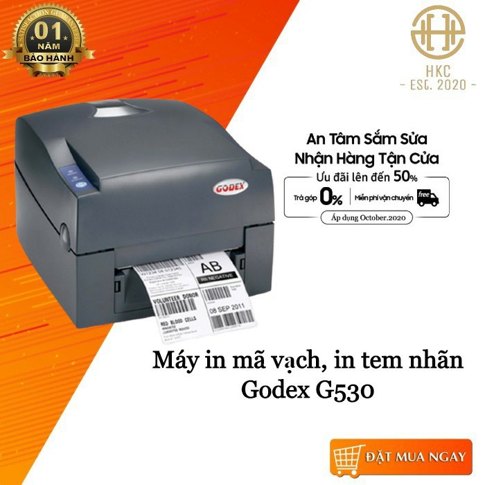 Máy in mã vạch, in tem nhãn Godex G530