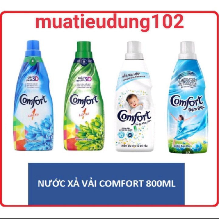 Nước xả vải Comfor đậm đặc chai 800ml  ( Hàng cty chính hãng )