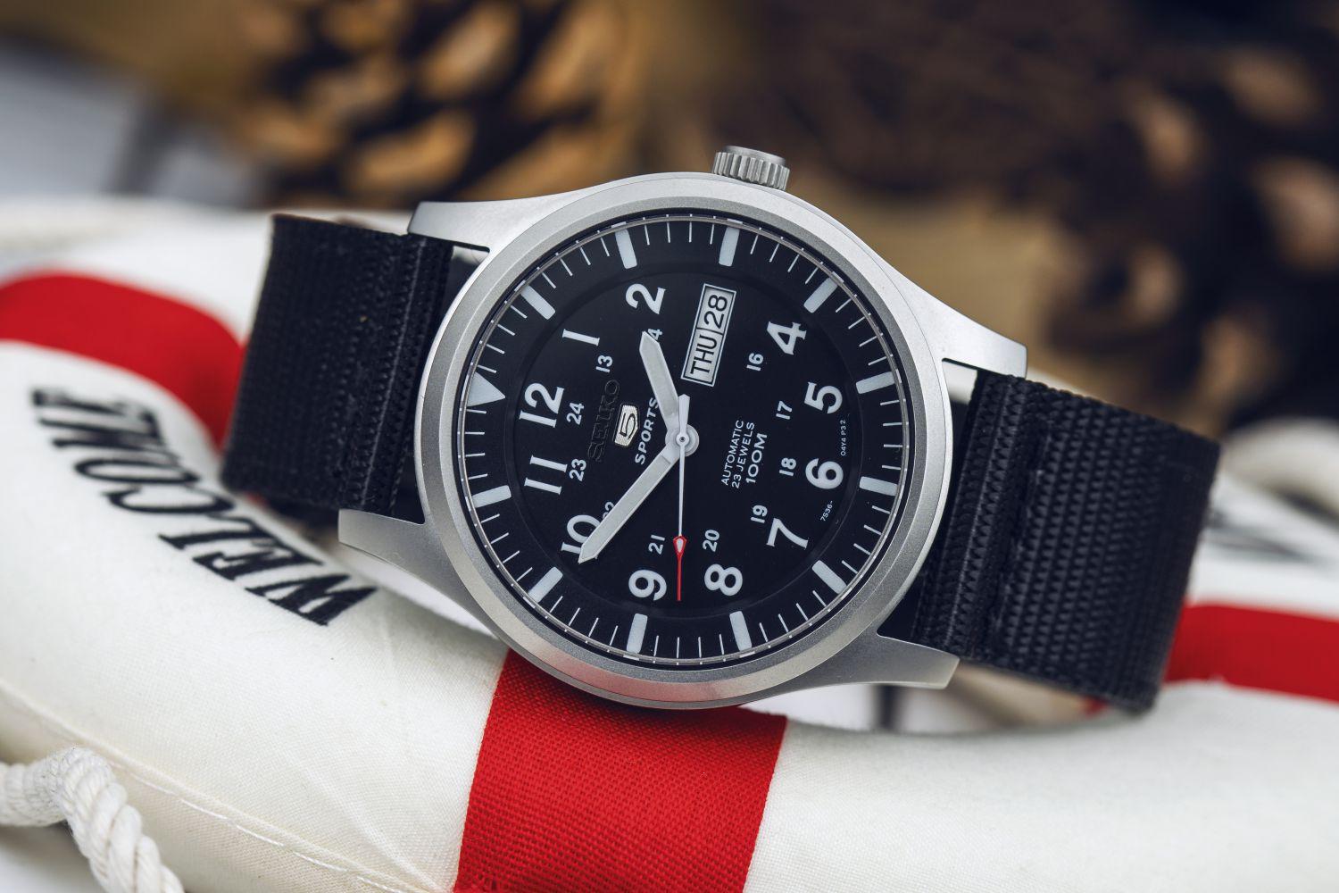 [HCM]Đồng hồ thời trang nam Seiko 5 Automatic Quân Đội - Size 40 mm