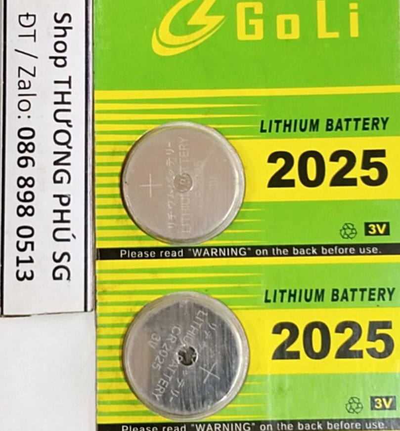 Pin GoLi Lithium Battery CR2025, 2025 - 3V (Cmos 2025)
