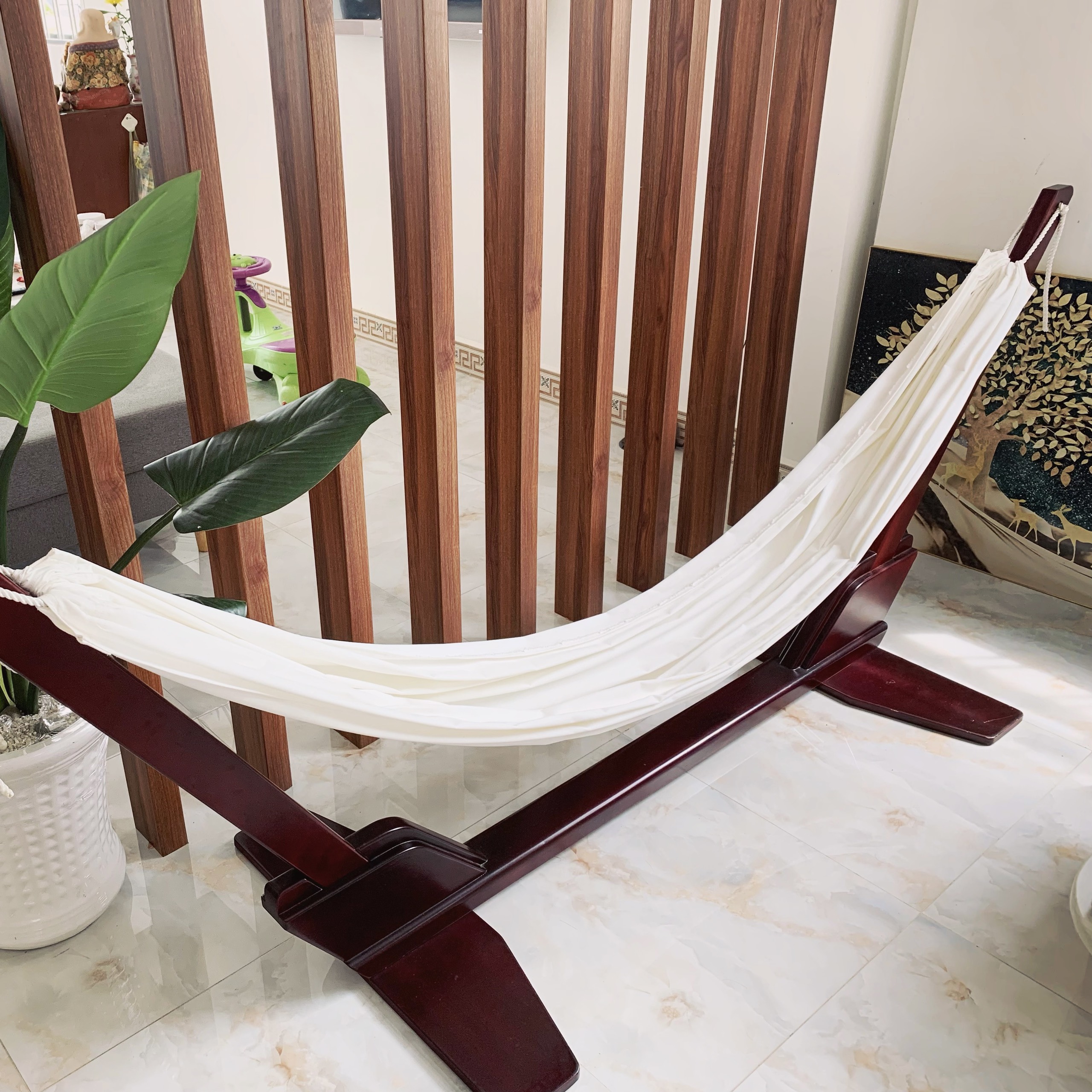 Võng Vải Phúc An Kaki Trắng (Không kèm khung võng gỗ)