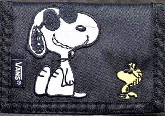 Túi Ví Van.s x Peanuts Slipped Black Wallet Bóp Ví mini Puta Puta