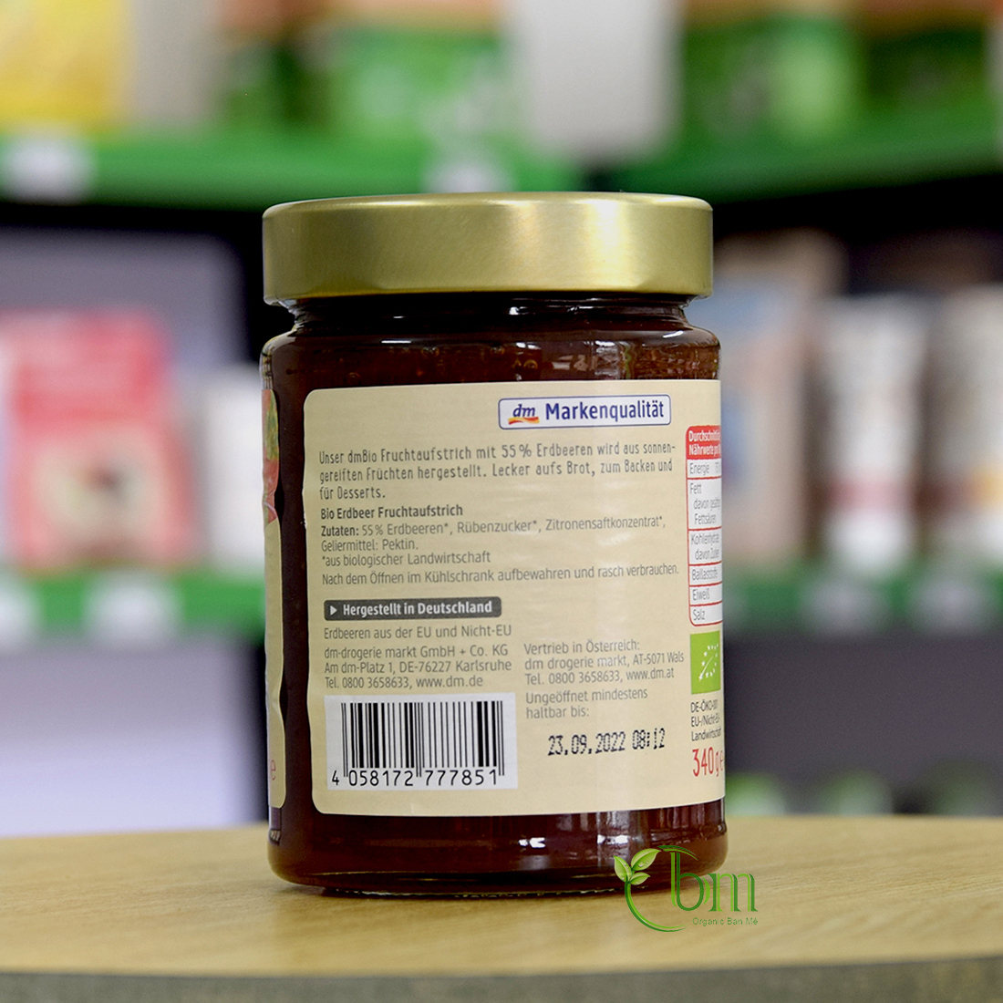 Mứt dâu hữu cơ 340gr - DM Bio