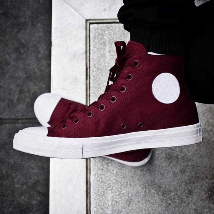 [HCM]Giày Vải Sneaker Bata Thể Thao CK2 Cổ Cao Đỏ Đô Nữ