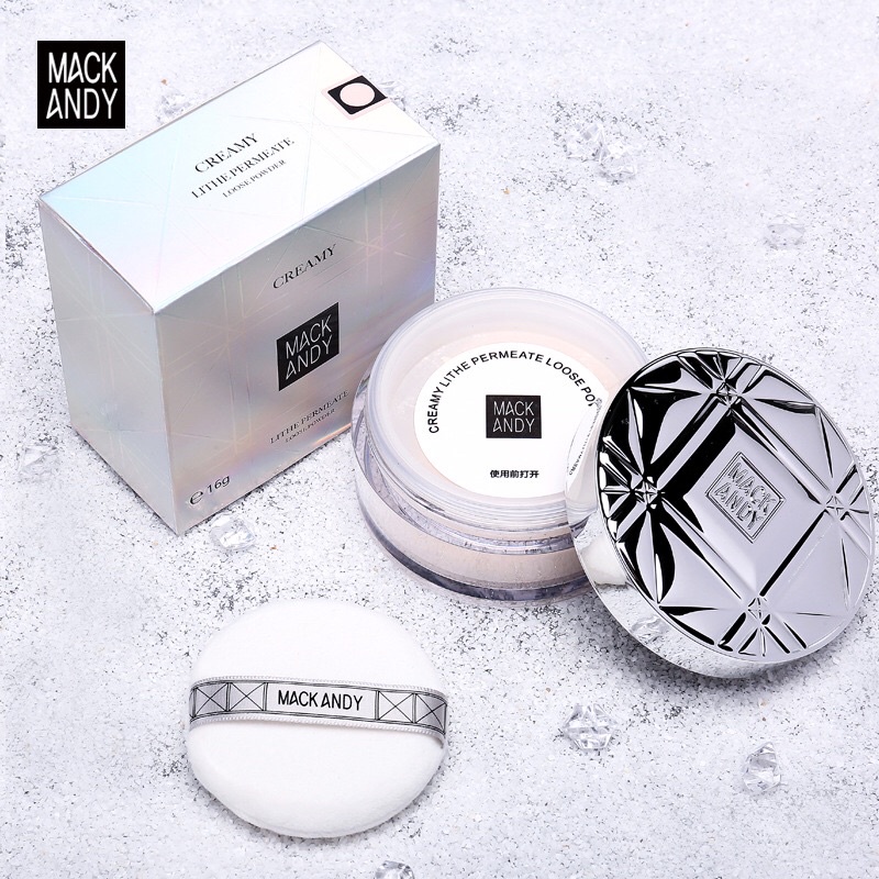 Phấn phủ bột Mack Andy kiềm dầu, ngăn thấm nước