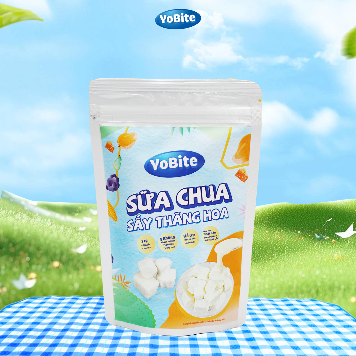Sữa Chua Khô Sấy Thăng Hoa - Vị Truyền Thống - Túi 50gr