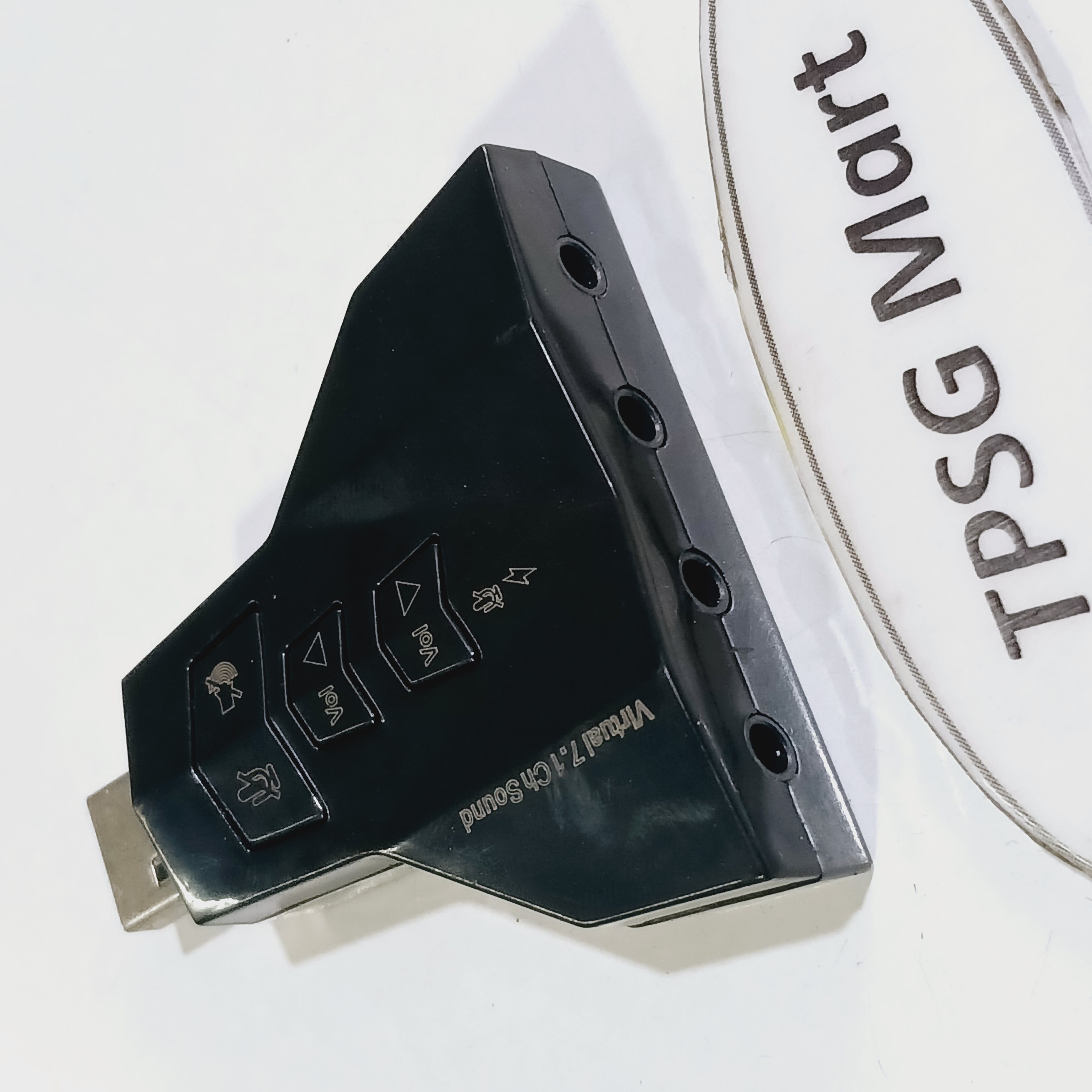 Card âm thanh / USB Sound Card Virtual 7.1 (Dạng phi thuyền 4 lổ)