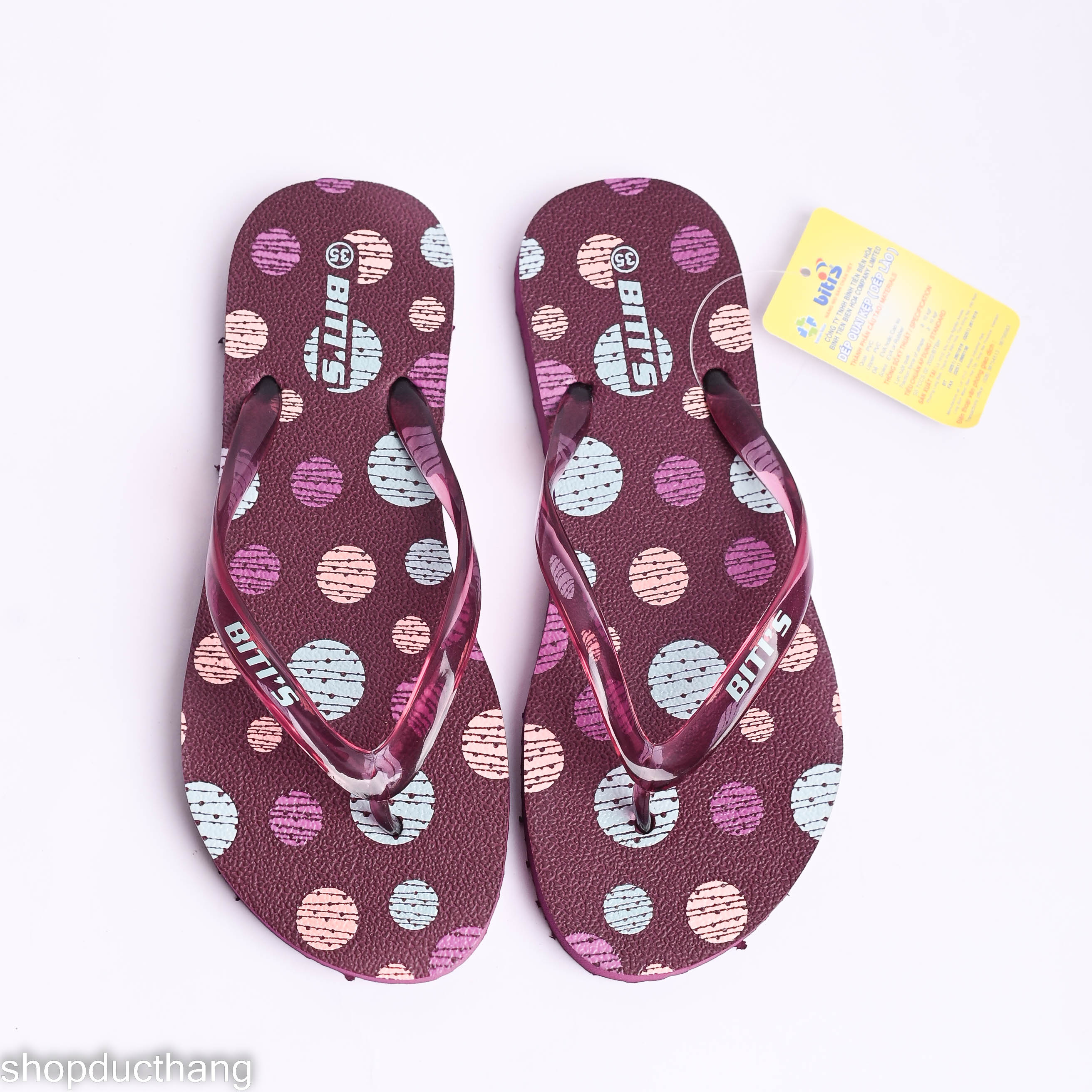 Dép quai kẹp xốp Bitis nữ đế 1cm