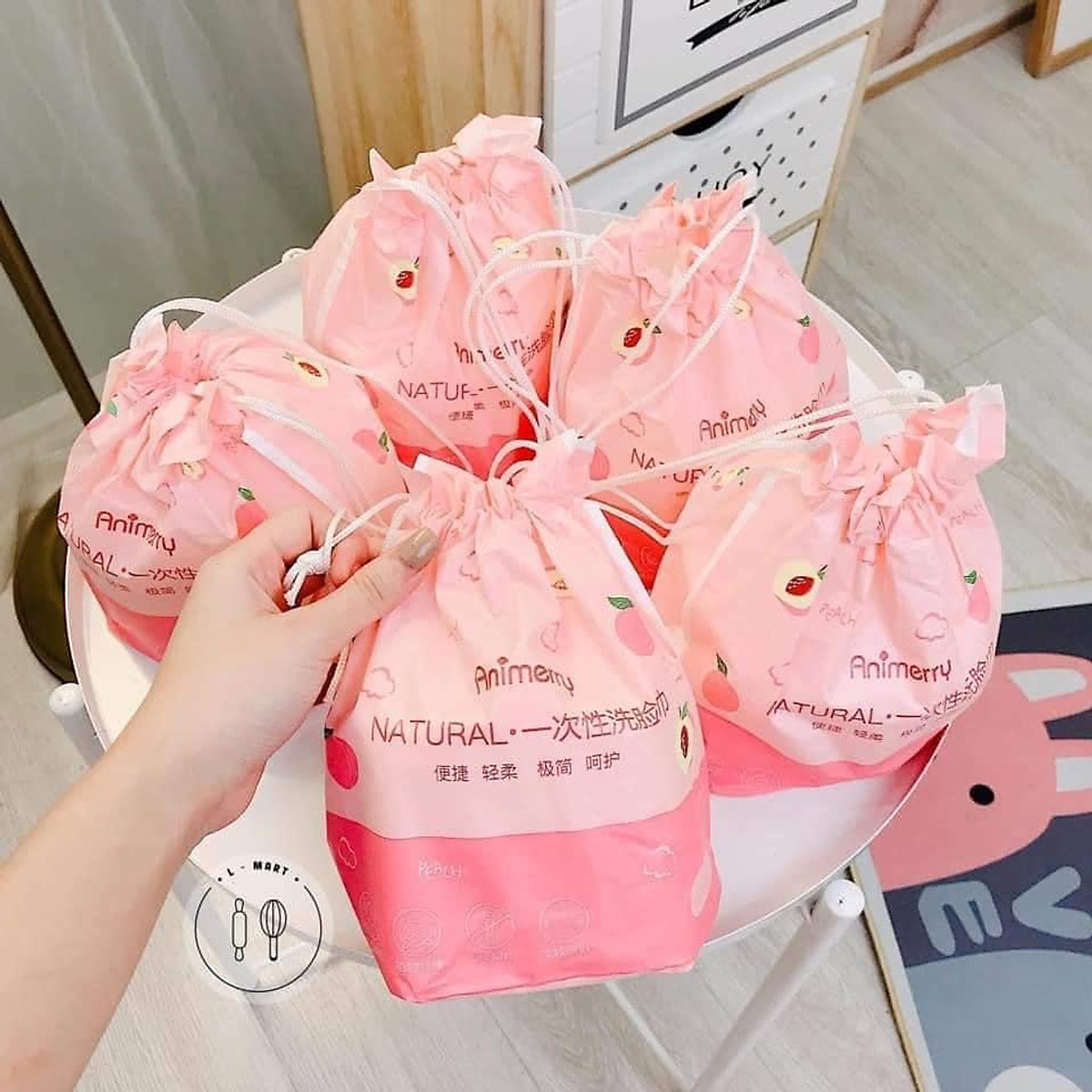 khăn lau mặt 1 lần animerry cuộn 40 khăn