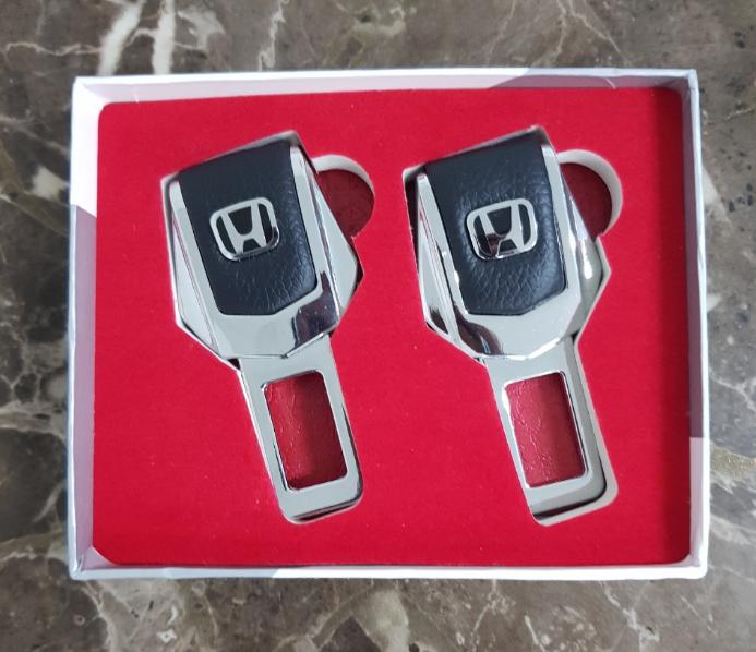 Bộ 2 chiếc chốt khóa dây đai an toàn, chống kêu ô tô, xe hơi Honda 4S-HO Chất liệu: Da PU cao cấp+ Hợp kim inox