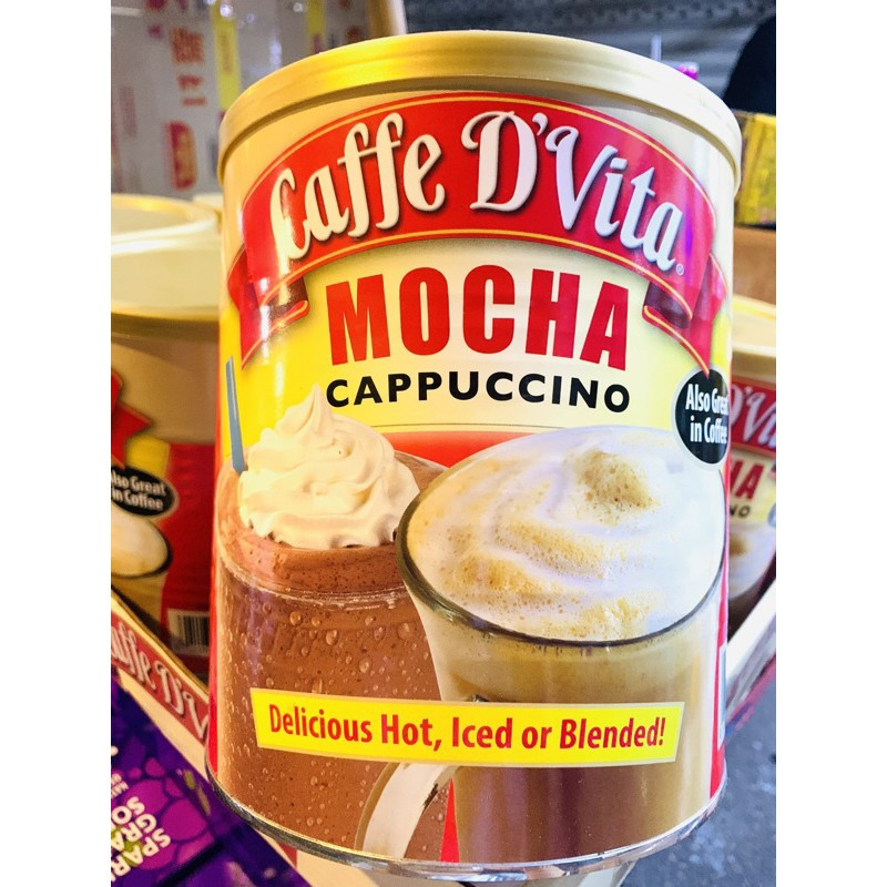 Cà phê bột Mocha Cappuccino Caffe D'Vita 1.8kg của Mỹ