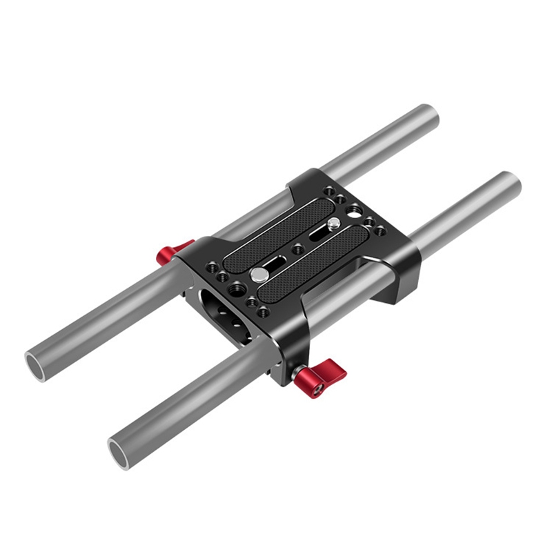 Multifunction Camera Base Plate with 15Mm Rod Rail Clamp for Dslr Camera Shoulder Rig Support Accessories