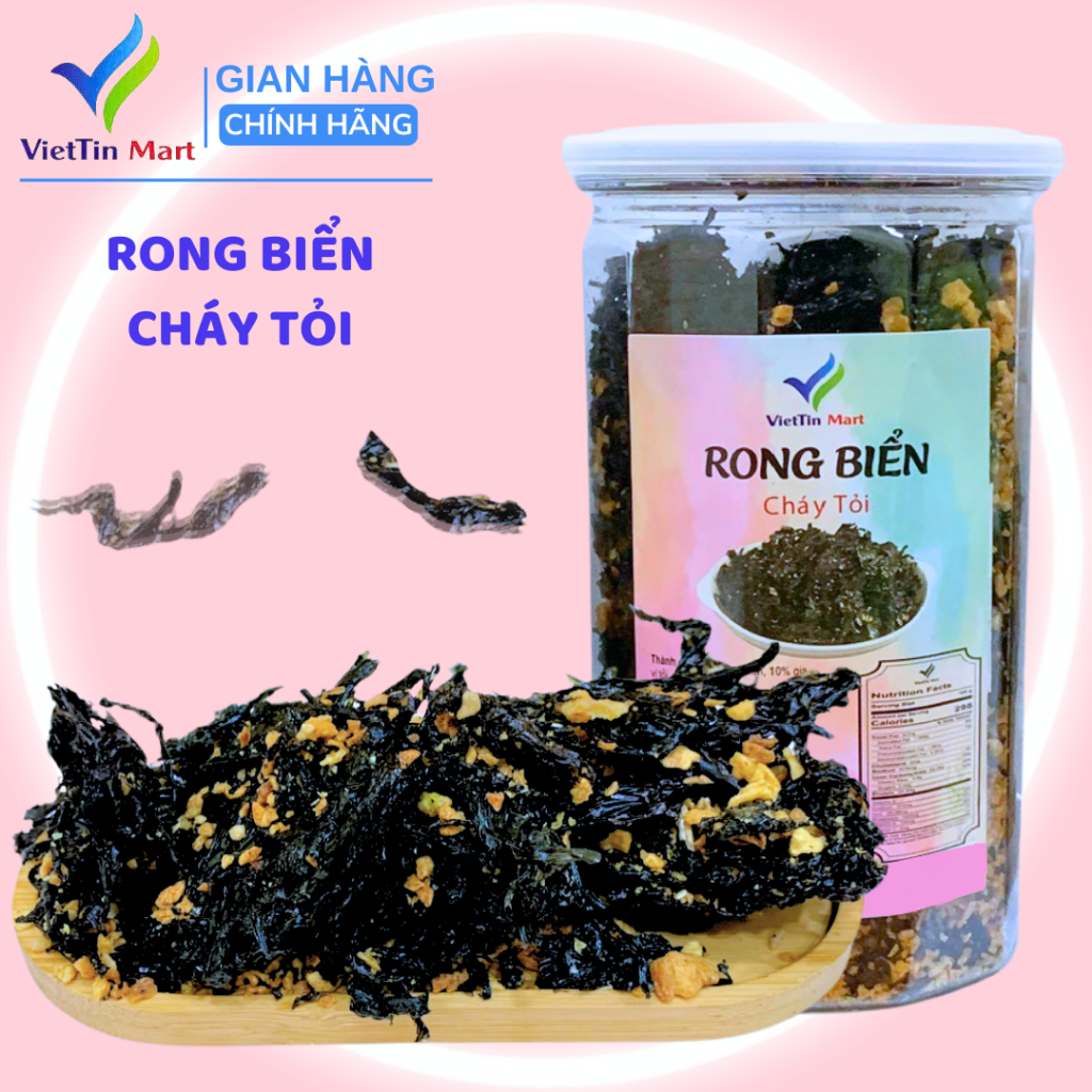 150gr RONG BIỂN CHÁY TỎI LON PET