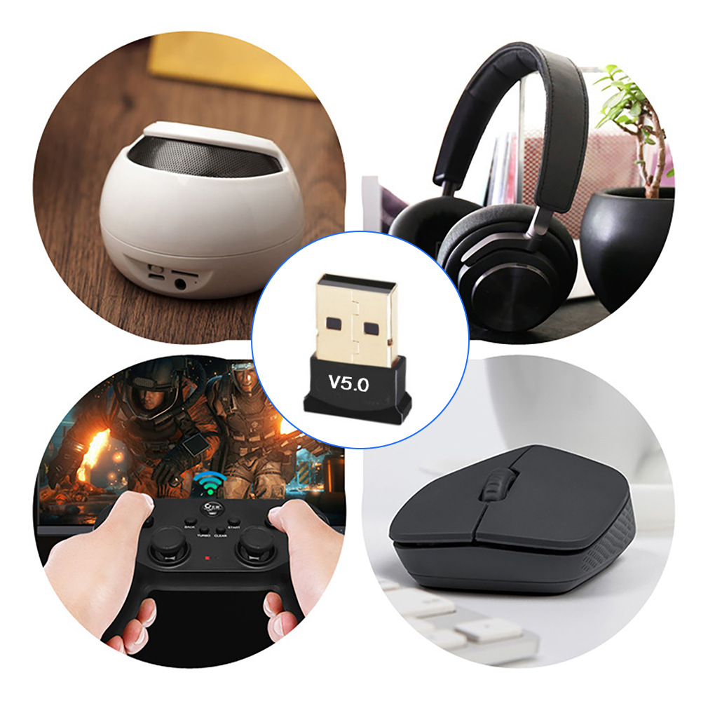 USB Bluetooth 5.0 cho PC -USB Bluetooth Máy tính kết nối 20m V5.0