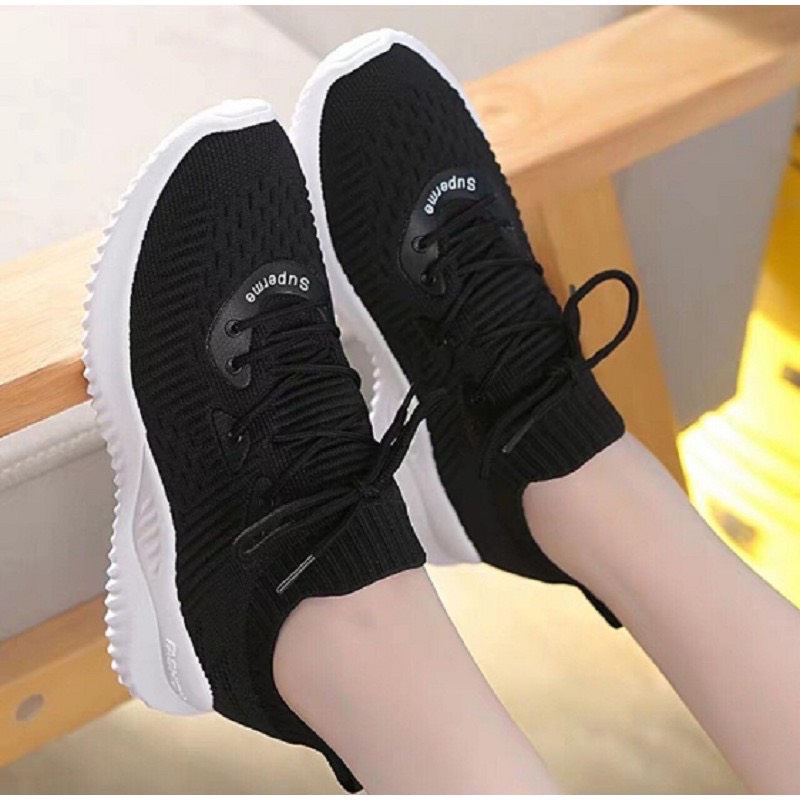 (4 Màu) Giày thể thao snaker nữ cổ chun đế cực êm Mẫu MS2020