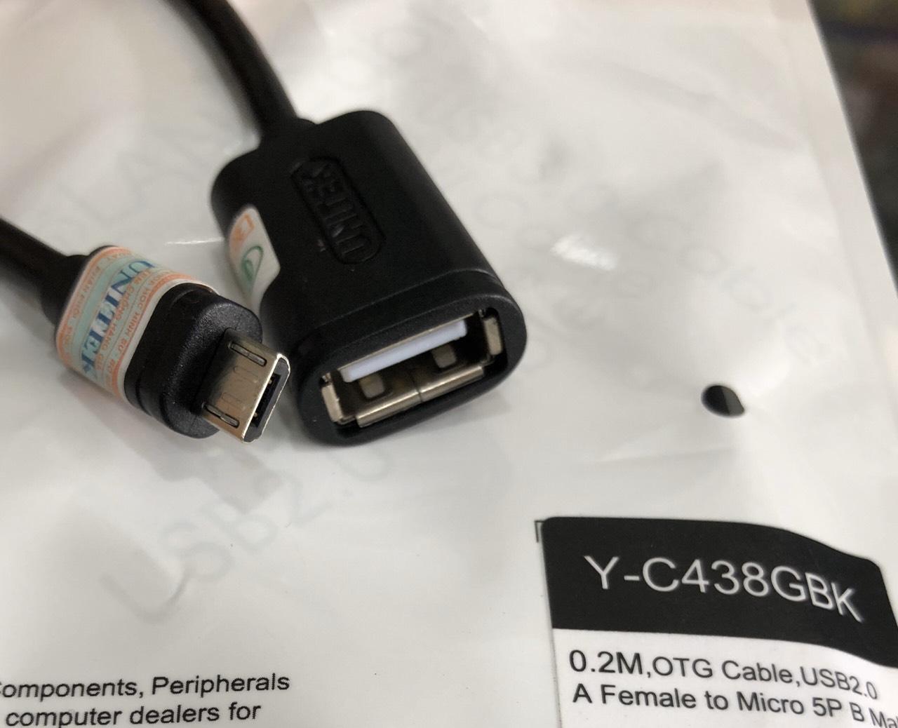 Dây OTG cổng micro usb UNITEK Y-C438