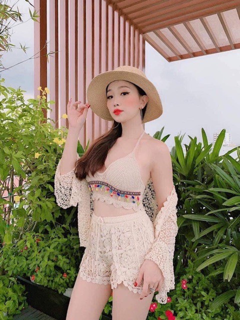 Sét Bikini Đi Biển 3 Món ( Có Bán Rời ) Bộ Đồ Bơi Đi Biển