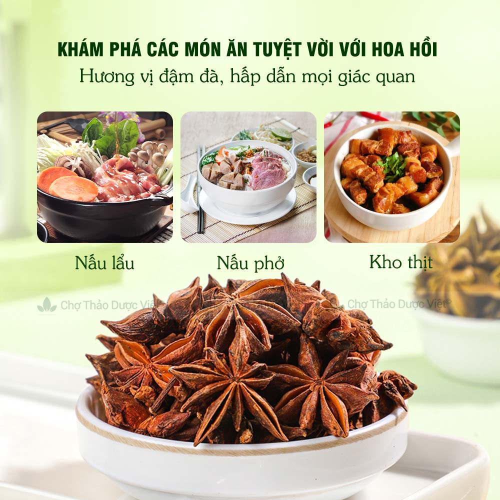 Hoa hồi 500g, đại hồi, khô, thơm, gia vị tẩm ướp tự nhiên, quế, hồi, thảo quả, nguyệt quế tự chọn