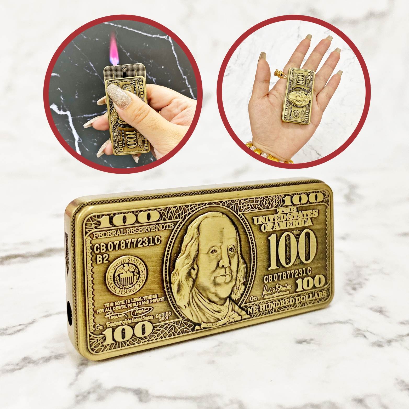 BẬT LỬA KHÈ - TRƯỢT HÌNH 100 DO CÓ TIA LỬA ĐỎ  (CÓ HỘP) - (XÀI GAS)