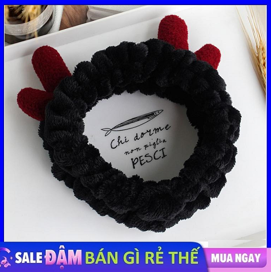 [HCM]Băng Đô 3D Sừng Nai Con Cute Dày Mềm Mịn Cao Cấp