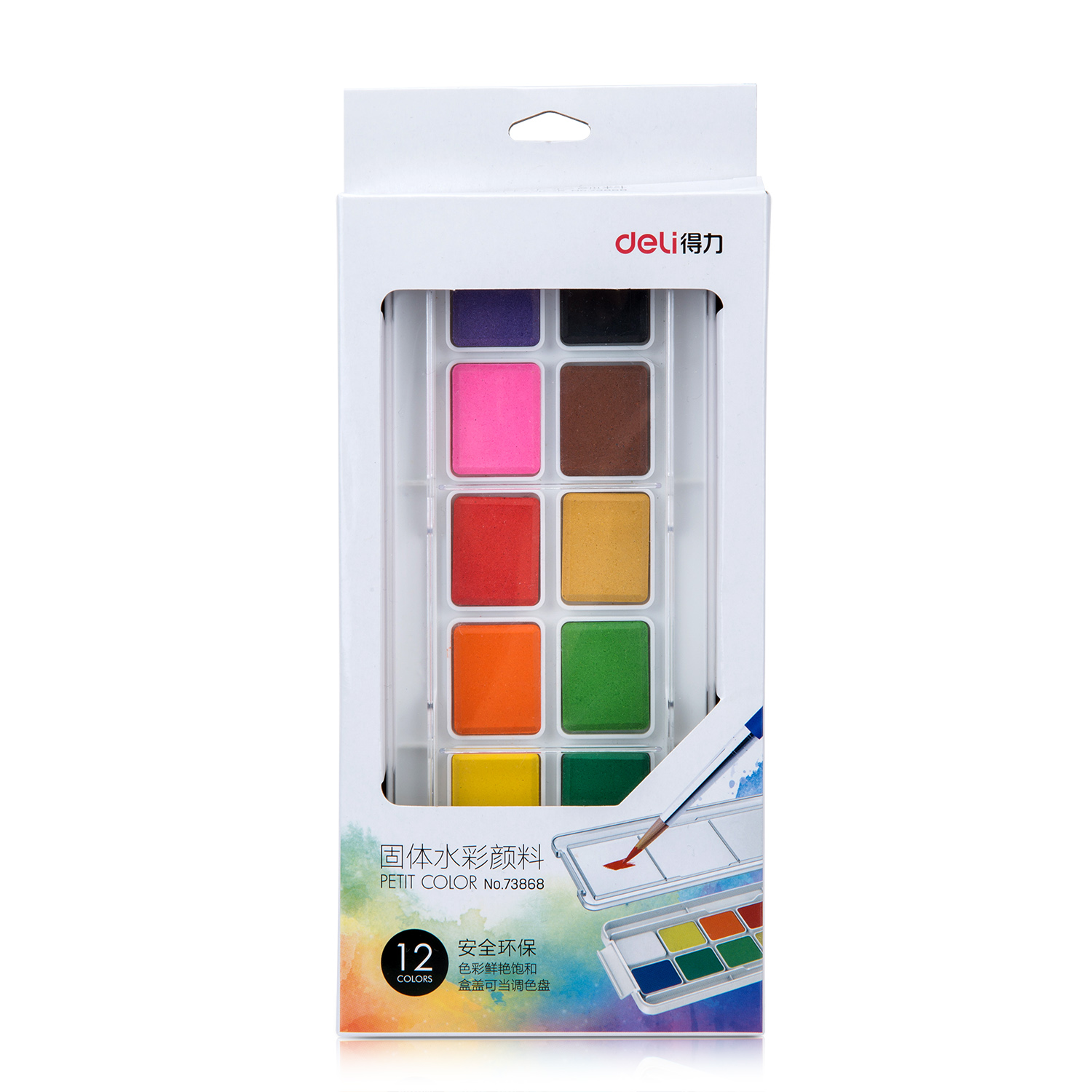 Màu nước solid water dạng nén deli - 12/ 18/ 24 màu - 73868 / 73869 / 73870 . . . .