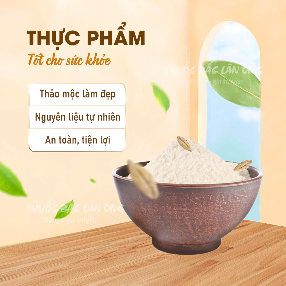 Bột y dĩ nếp 200g, bột bobo, nguyên chất, thơm mịn, dùng pha uống, nấu cháo, đắp mặ nạ - Lãn Ông