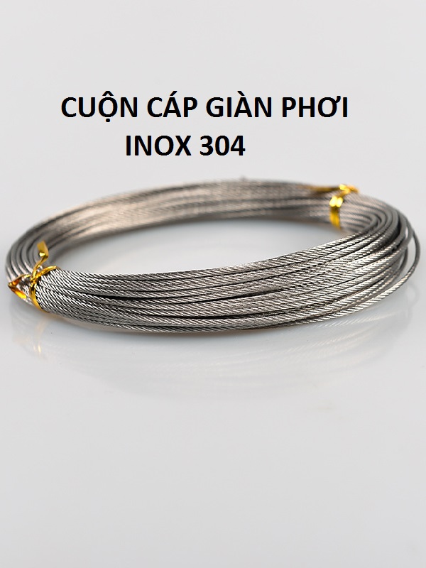 Dây cáp giàn phơi thông minh, Sợi cáp cho giàn phơi thông minh ( Loai Tốt Inox 304 )